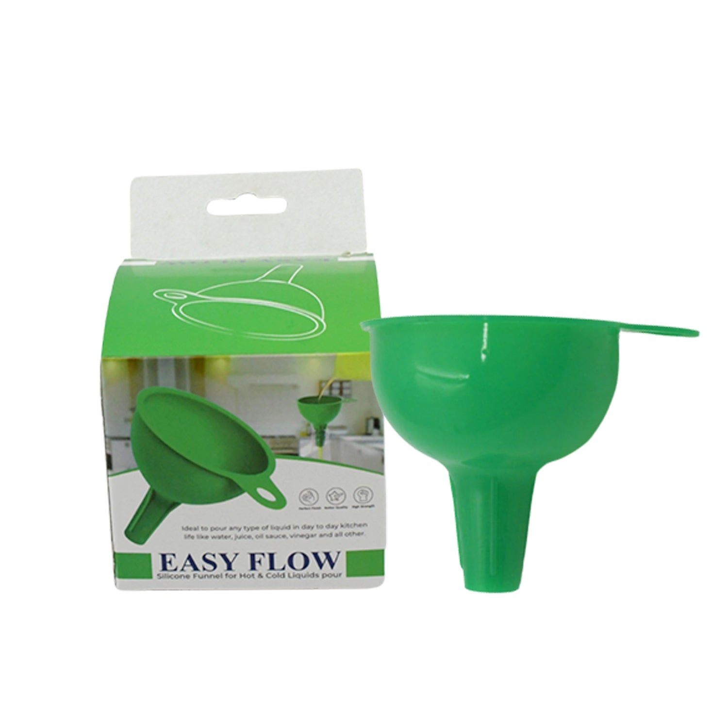 4237 Silicone Funnel For Pouring Oil, Sauce, Water, Juice And Small Food-GrainsFood Grade Silicone Funnel (1 Pc Green) 4237 Silicone Funnel For Pouring Oil, Sauce, Water, Juice And Small Food-GrainsFood Grade Silicone Funnel (1 Pc Green)